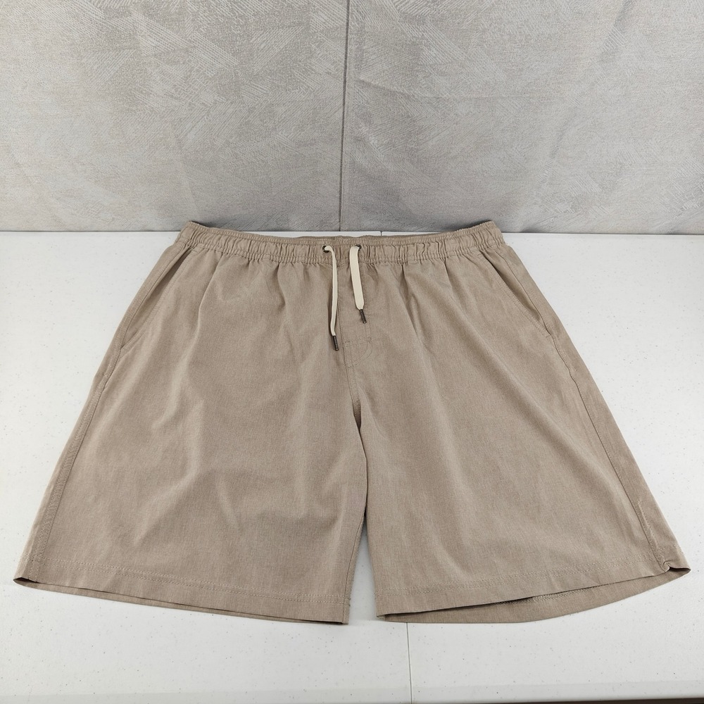 Fair Harbor Shorts Mens XXL Tan Khaki Beige Board Shorts Swim Trunks Unlined 2XL